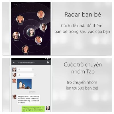 Tính năng radar bạn bè và cuộc trò chuyện nhóm trên app Wechat