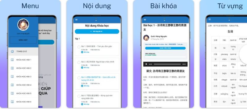 App Học ngữ pháp tiếng Trung HSK online