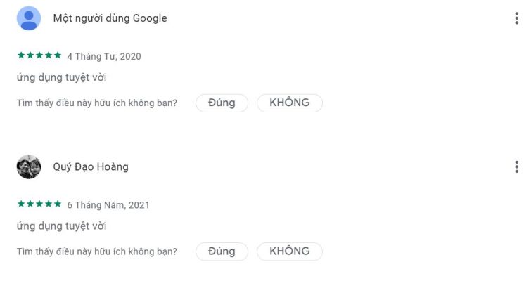 Đánh giá của người dùng app Học ngữ pháp tiếng Trung