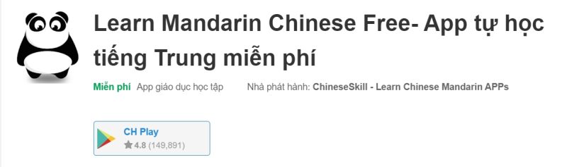 Learn Mandarin Chinese Free - App học tiếng Trunng miễn phí
