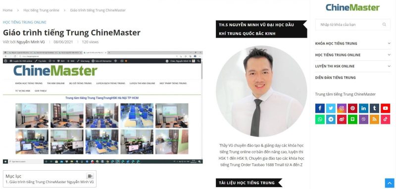 ChineMaster là một trang web chuyên về ngữ pháp tiếng Trung