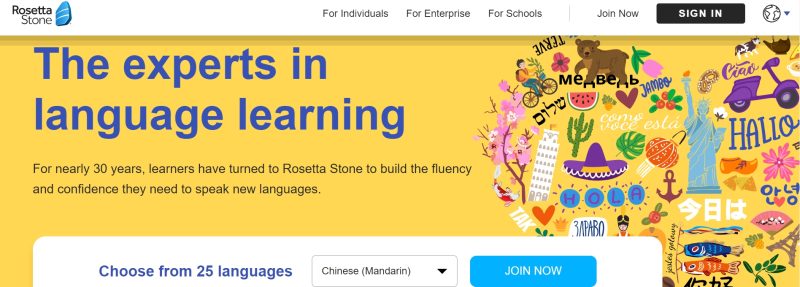 Cách học với phần mềm học tiếng Trung Rosetta Stone