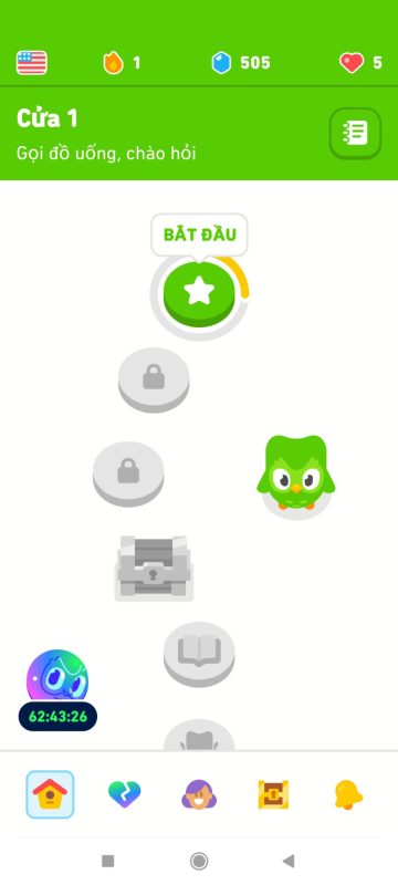 Các bài học trong Duolingo phù hợp cho mọi người học tiếng Trung