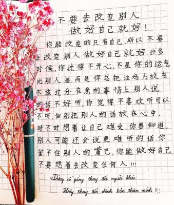 Tập thói quen việc nhật ký tiếng Trung