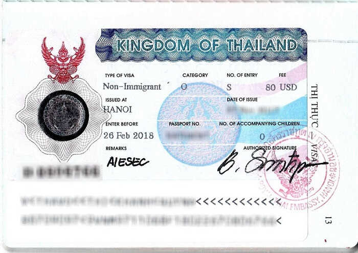 Thủ tục xin visa du học Thái Lan 2024
